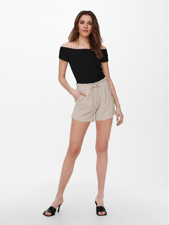 JDY JDY Шорти з тканини New Catia 15200311 Бежевий Regular Fit