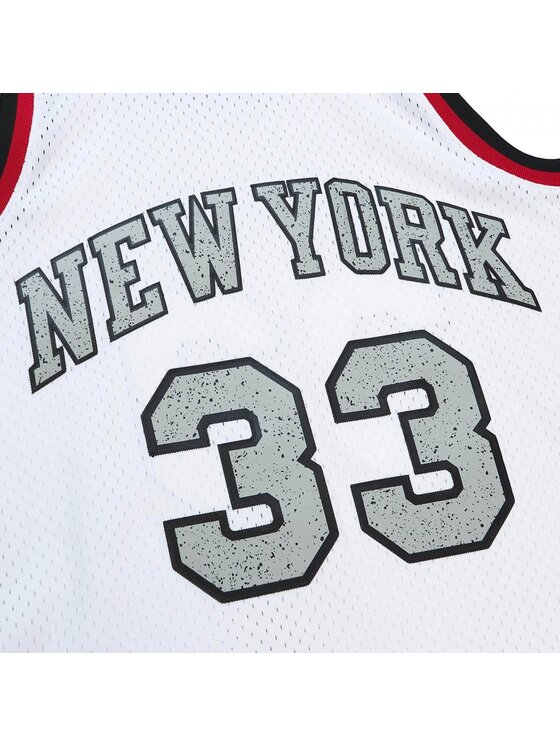 Mitchell & Ness Mitchell & Ness Smanicato NBA CRACKED CEMENT SWINGMAN JERSEY KNICKS 1991 PATRICK EWING Bianco Regular Fit