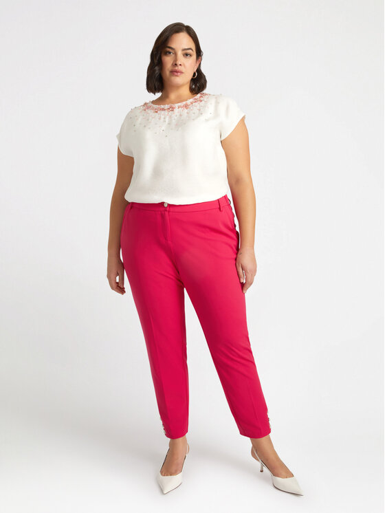 Fiorella Rubino Fiorella Rubino Bluzka 2724T002210N011 Biały Regular Fit