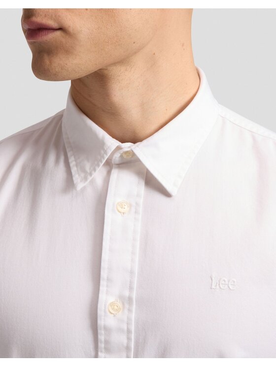 Lee Lee Koszula LS CLEAN SHIRT Biały Regular Fit