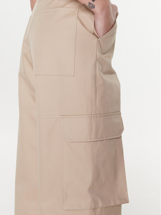MSGM MSGM Riidest püksid 3441MDP21 237104 Beež Regular Fit