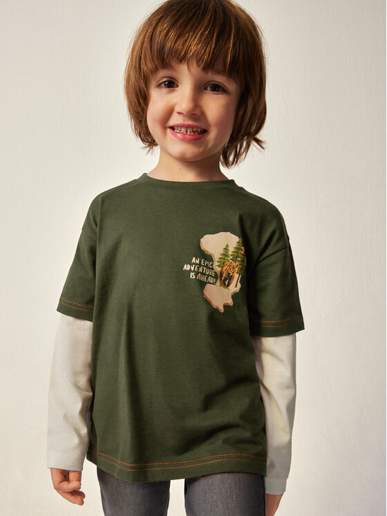 Mayoral Mayoral Μπλουζάκι 4.022 Πράσινο Regular Fit