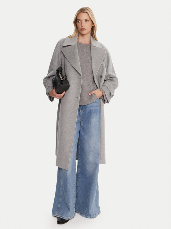 Marella Marella Vilnas mētelis Tenna 2523016071 Pelēks Regular Fit