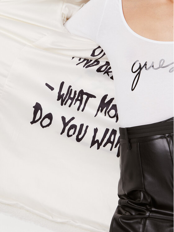 Guess Guess Futro W3BL67 WF8R2 Écru Regular Fit