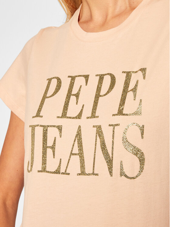 Pepe Jeans Pepe Jeans Tričko Lucila PL504655 Béžová Regular Fit