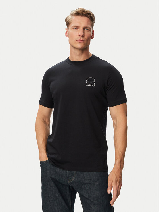 KARL LAGERFELD Tricou 755026 563224 Bleumarin Regular Fit