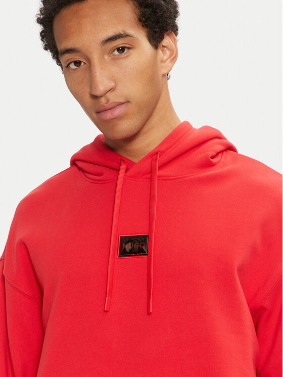 HUGO Hugo Pulóver Dugojellow 50524318 Piros Regular Fit