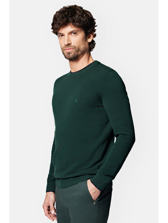 Lancerto Lancerto Sweter Clive SW073223000094 Zielony Regular Fit