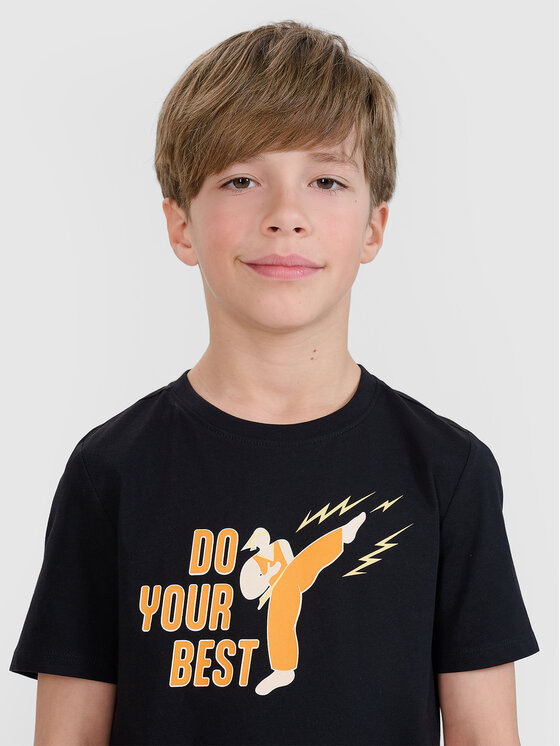 4F 4F T-Shirt HAVE SOME FUN Czarny Regular Fit