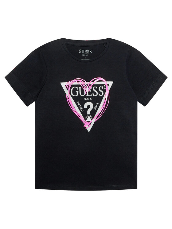 Guess Guess Тишърт J1RI04 K6YW1 Черен Regular Fit