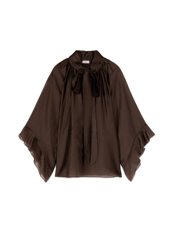 Oltre Oltre Blusa 2006J000771N022 Marrone Over Fit