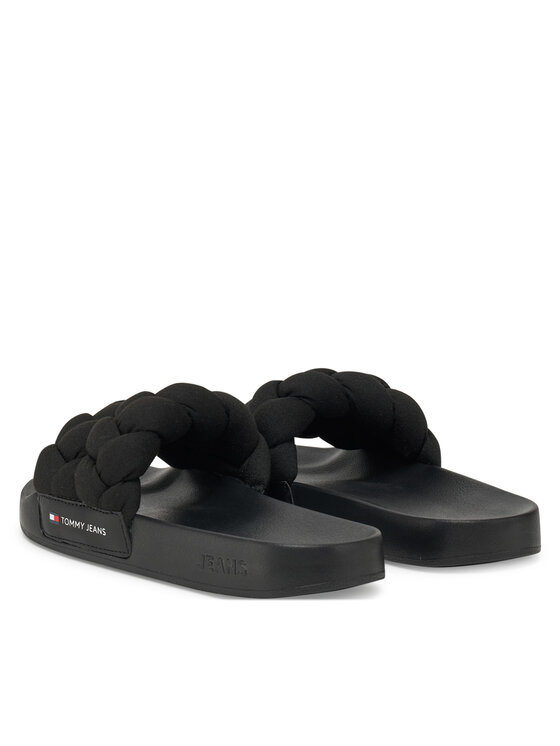 Tommy Jeans Tommy Jeans Şlapi Tjw Braided Slide EN0EN02764 Negru