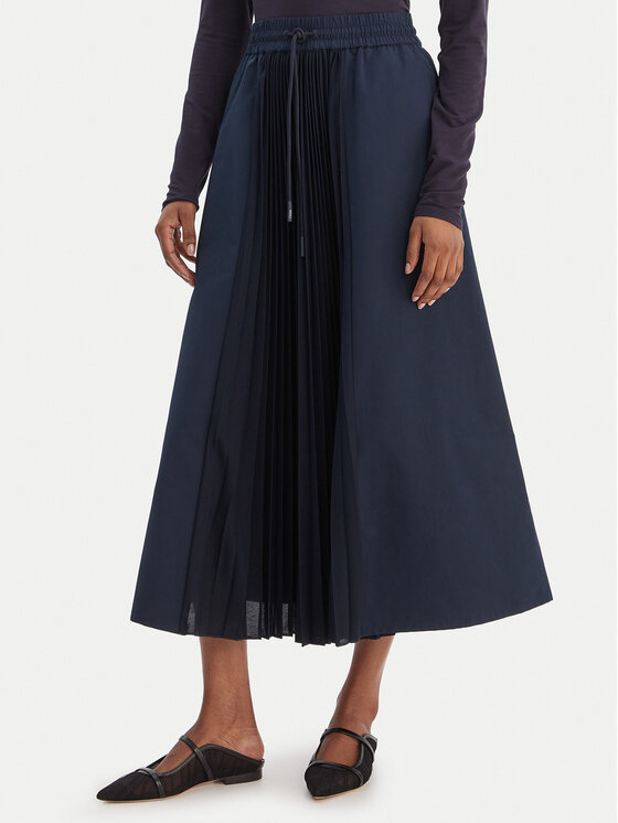 Weekend Max Mara Weekend Max Mara Плисирана пола Folk 2615771011 Тъмносин Regular Fit