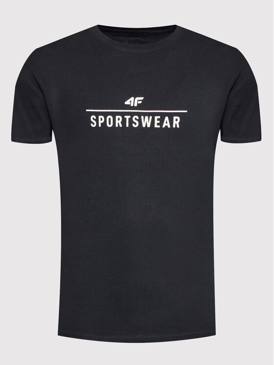 4F 4F T-Shirt H4Z22-TSM354 Granatowy Regular Fit