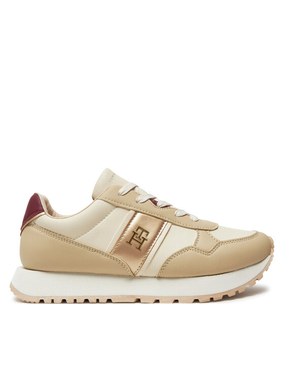 Tommy Hilfiger Snīkeri Low Cut Lace-Up Sneaker T3A9-33548-1695 Bēšs