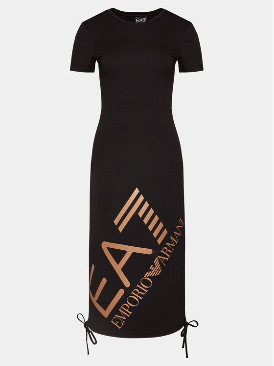 EA7 Emporio Armani EA7 Emporio Armani Haljina za svaki dan 3DTA63 TJFKZ 1200 Crna Slim Fit