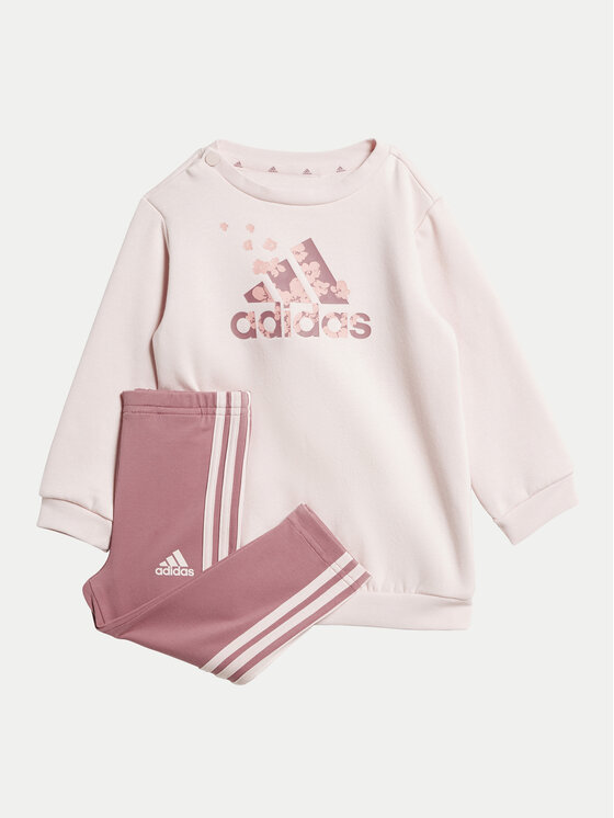 adidas adidas Комплект суитшърт и клин Essentials Allover Print IV7387 Розов Regular Fit