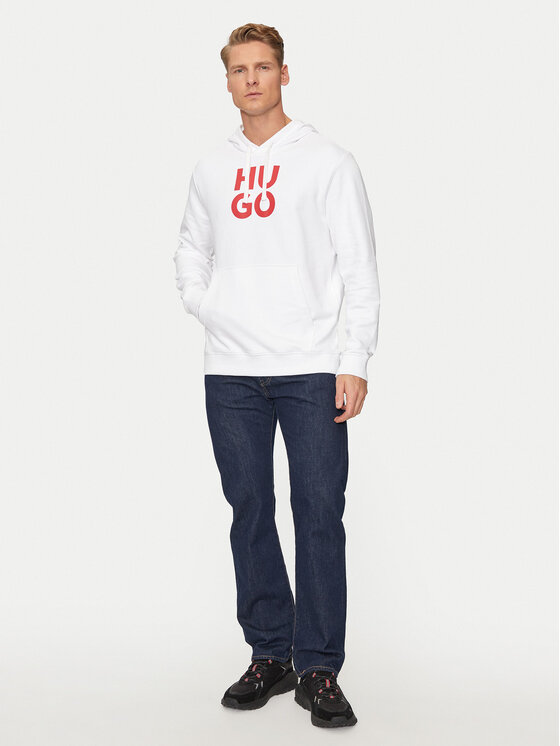 HUGO Hugo Felpa Daltorreson 50523848 Bianco Regular Fit