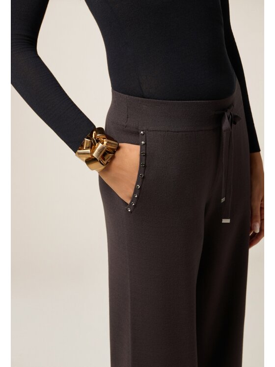 Oltre Oltre Pantaloni di tessuto P663J002321N013 Grigio Baggy Fit