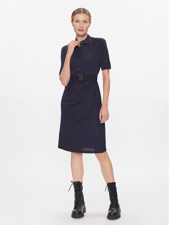 Armani Exchange Armani Exchange Hemdkleid 3DYADD YJEAZ 1593 Dunkelblau Regular Fit
