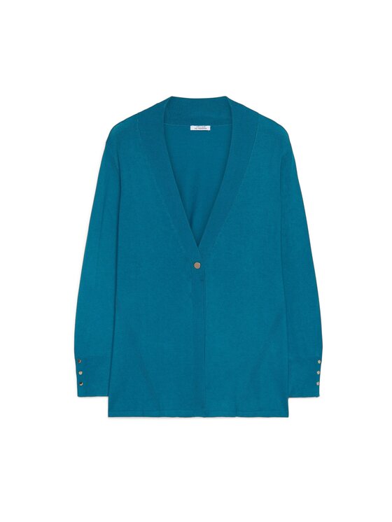 Fiorella Rubino Fiorella Rubino Cardigan M630L008004N035 Turchese A-Line Fit