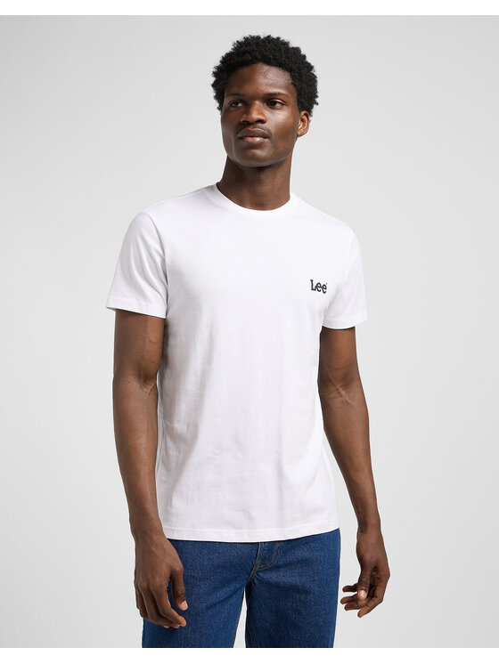Lee Lee T-Shirt TWIN PACK CREW Biały Regular Fit