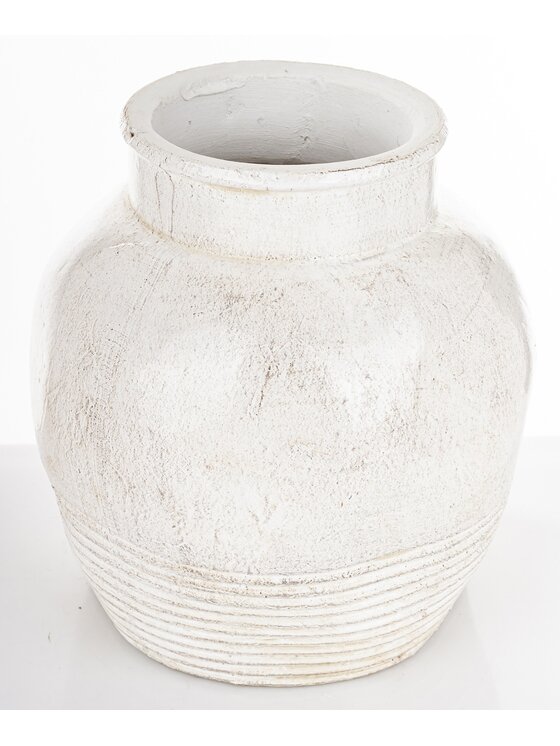 MIAhome MIAhome Wazon ceramiczny, postarzany JULIANO-3 small Biały