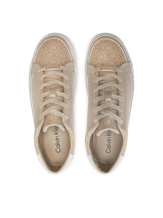 Calvin Klein Calvin Klein Tenisice Flatform Cup Lace Up Epi Mono HW0HW01911 Bež