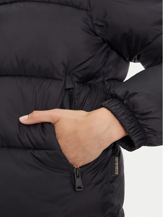 Napapijri Napapijri Žieminė striukė A-Box Logo NP0A4HZ1 Juoda Loose Fit