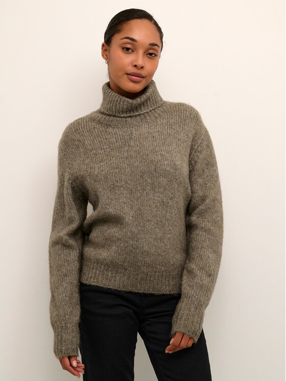 Kaffe Pulover Kaalioma Rollneck 10506946 Bej Loose Fit