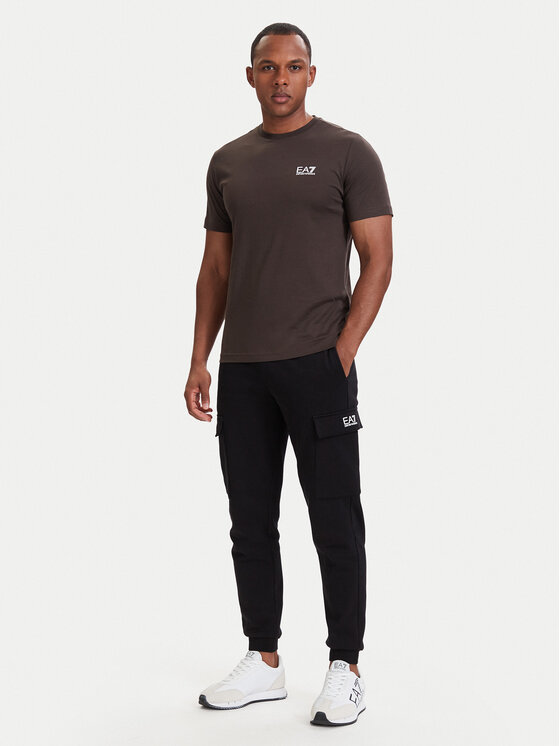 EA7 Emporio Armani EA7 Emporio Armani T-shirt 8NPT25 PJVPZ U6027 Smeđa Regular Fit