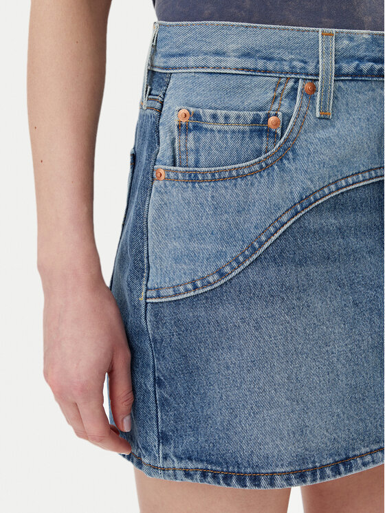 Levi's® Levi's® Farmer szoknya Western 501® 001VJ-0001 Kék Regular Fit