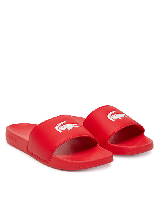 Lacoste Lacoste Klapki Serve Sliders 7-49CMA0041 Czerwony