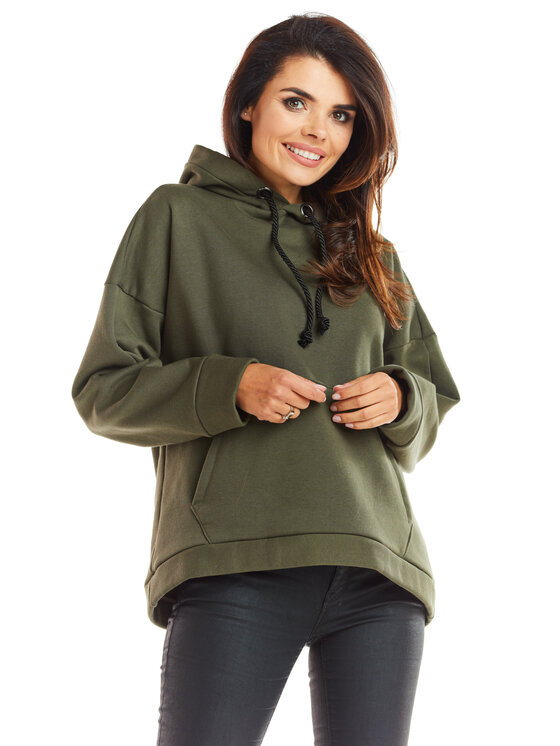 Infinite You Infinite You Mikina M223 Khaki Basic Fit