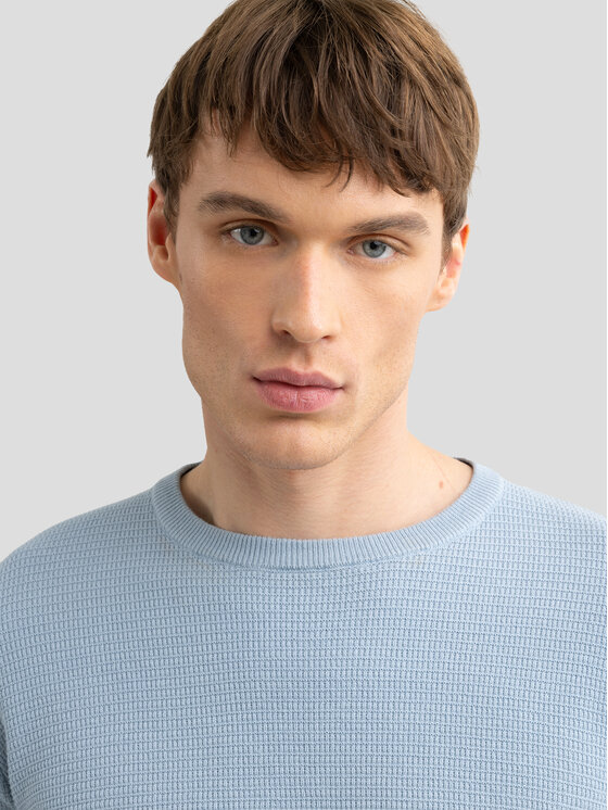 BIG STAR BIG STAR Sweter NEILON Niebieski Basic Fit