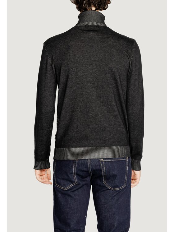 HAMAKI-HO HAMAKI-HO Sweter MI3102H Czarny Regular Fit