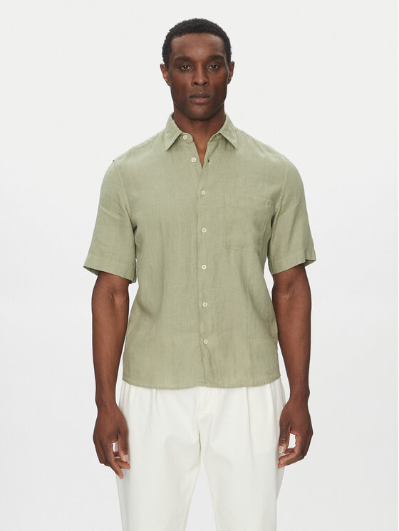 Marc O'Polo Marc O'Polo Camicia M23 7428 41002 Verde Regular Fit