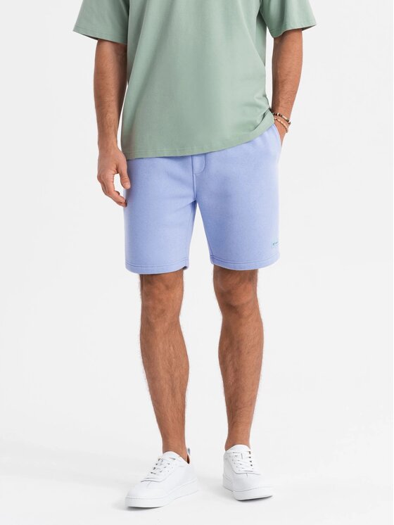 Ombre Ombre Szorty materiałowe OU-SRBC-0101 Niebieski Loose Fit