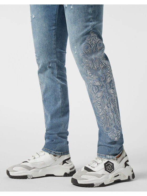 PHILIPP PLEIN PHILIPP PLEIN Jeansy 25891 Niebieski Straight Leg