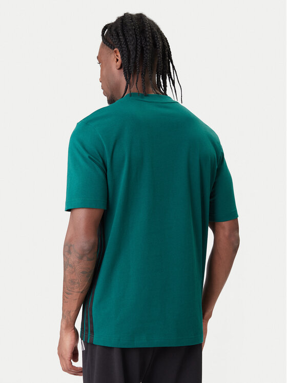 adidas adidas Tričko Essentials 3-Stripes JD1905 Zelená Regular Fit
