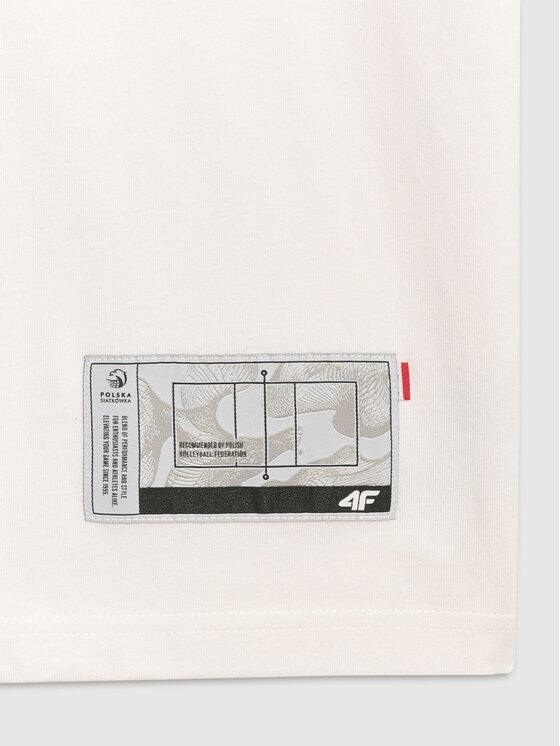 4F 4F T-shirt 4FRAW25TTSHM3237-10S Bianco Regular Fit