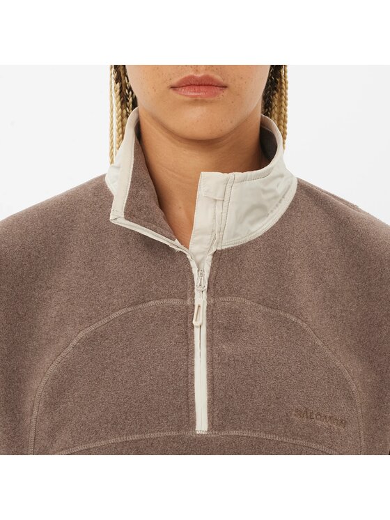 Salomon Salomon Bluza techniczna CHROMA FLEECE HZ W Brązowy Regular Fit