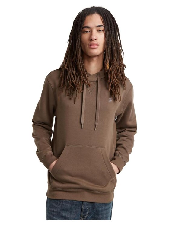 G Star Raw Felpa FELPA CAPPUCCIO Marrone Regular Fit Modivo