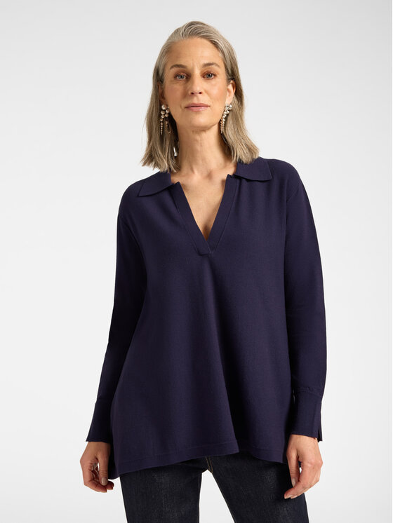 Elena Mirò Elena Mirò Sweter M023Z000783N0H4 Niebieski Over Fit