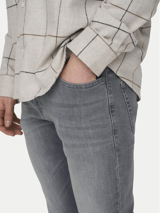 Only & Sons Only & Sons Jeansy Loom 22028265 Szary Slim Fit