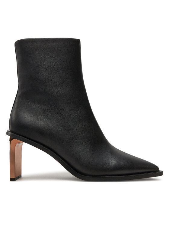 Calvin Klein Členková obuv Ankle Boot 70 Lth HW0HW02092 Čierna