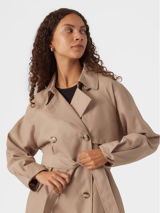Vero Moda Vero Moda Trench Doreen 10301287 Bej Regular Fit