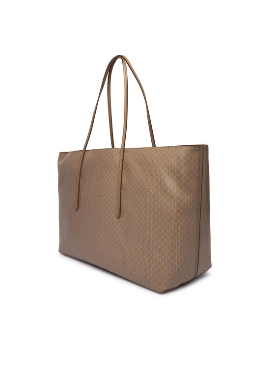 Calvin Klein Calvin Klein Ročna torba Emblem Aop Large Tote W/ Pouch LV04F3364G Bež