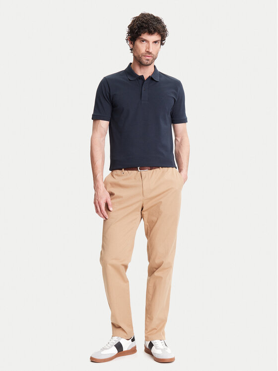 Pierre Cardin Pierre Cardin Тениска с яка и копчета C5 21354.2110 Тъмносин Regular Fit