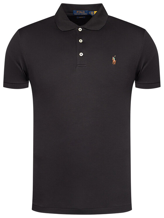 Polo Ralph Lauren Polo Ralph Lauren Поло Ssl-Knt 710685514002 Чорний Slim Fit